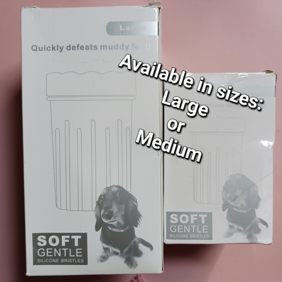 Dog Paw Cleaner - Portable Pet Paw Washer Cup, Silicone Scrabber, Blue, Large - Picture 2 of 11